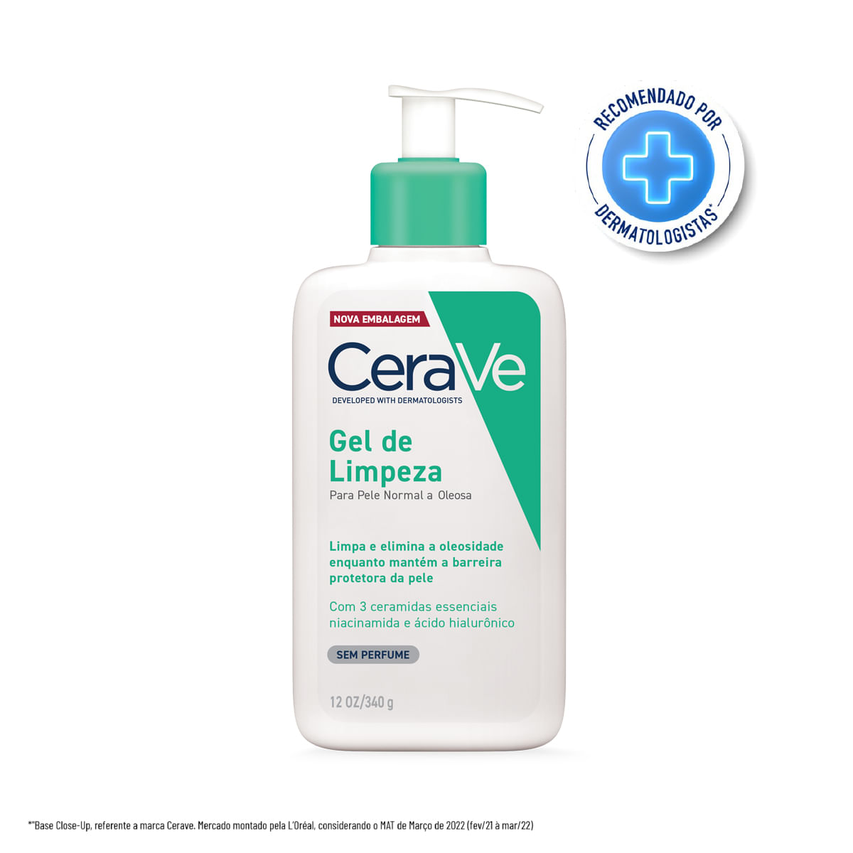 Gel de Limpeza Facial CeraVe Sem Fragrância 340g