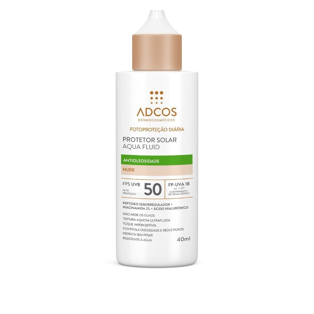 Protetor Solar Adcos Aqua Fluid Fps50 Nude 40ml