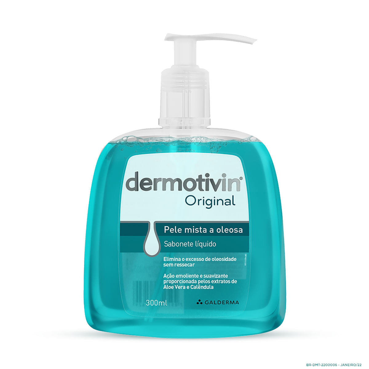 Sabonete Líquido Facial Dermotivin Original Peles Mistas a Oleosas 300ml