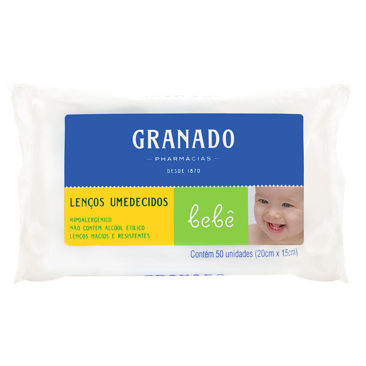 Lenços Umedecidos Granado Bebê Tradicional 50 Unidades