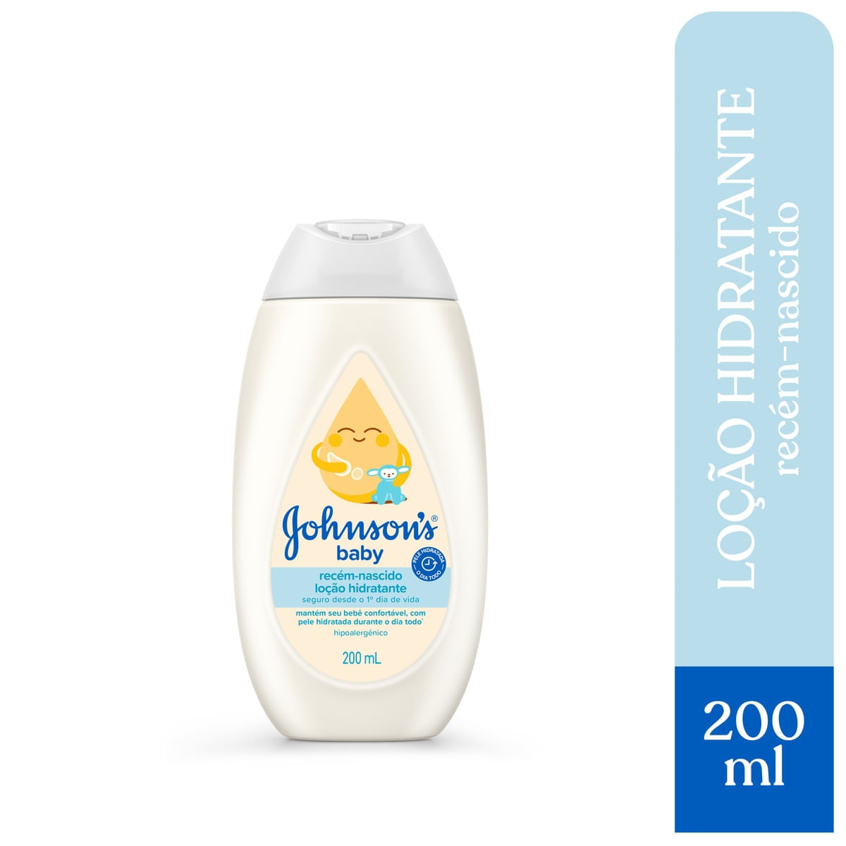 Loção Hidratante Infantil Johnson's Baby Recém-nascido Hipoalergênica 200ml