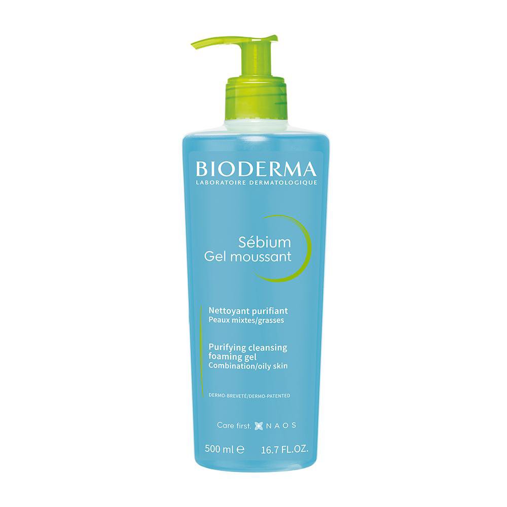 Bioderma Sébium Gel Moussant Gel de Limpeza Antioleosidade de Alta Tolerância 500ml
