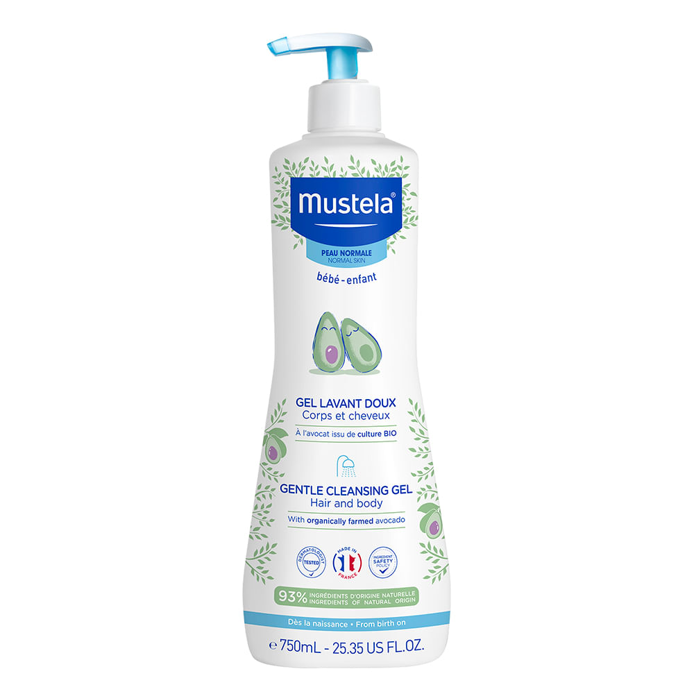 Gel Lavante Mustela Bebê Suave com Abacate Orgânico 750ml
