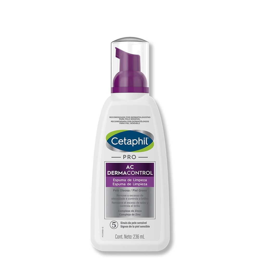 Espuma de Limpeza Facial Cetaphil Pro AC Control Pele Oleosa e Acneica 236ml