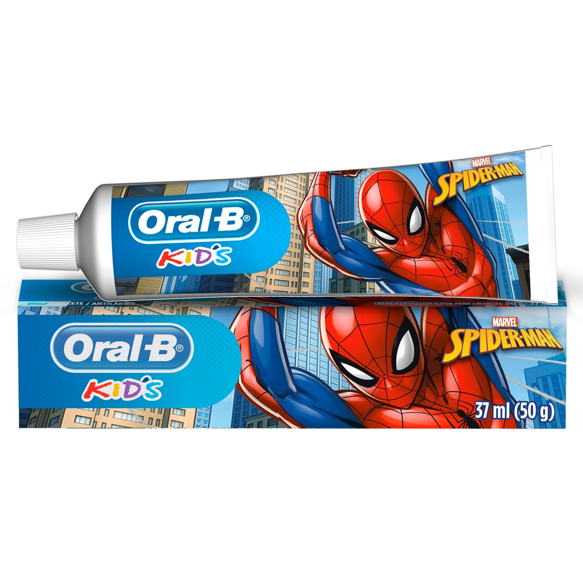 Creme Dental Infantil Oral-B Kids Spiderman Anticáries com Flúor 50g