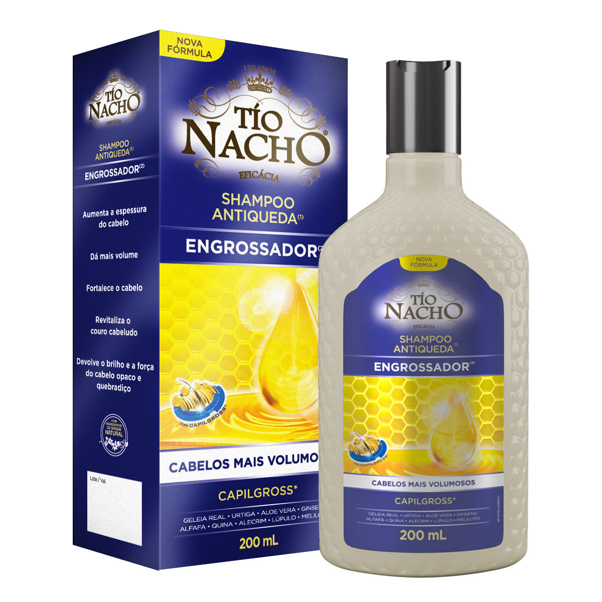 Shampoo Tío Nacho Engrossador Antiqueda Capillgross 200ml