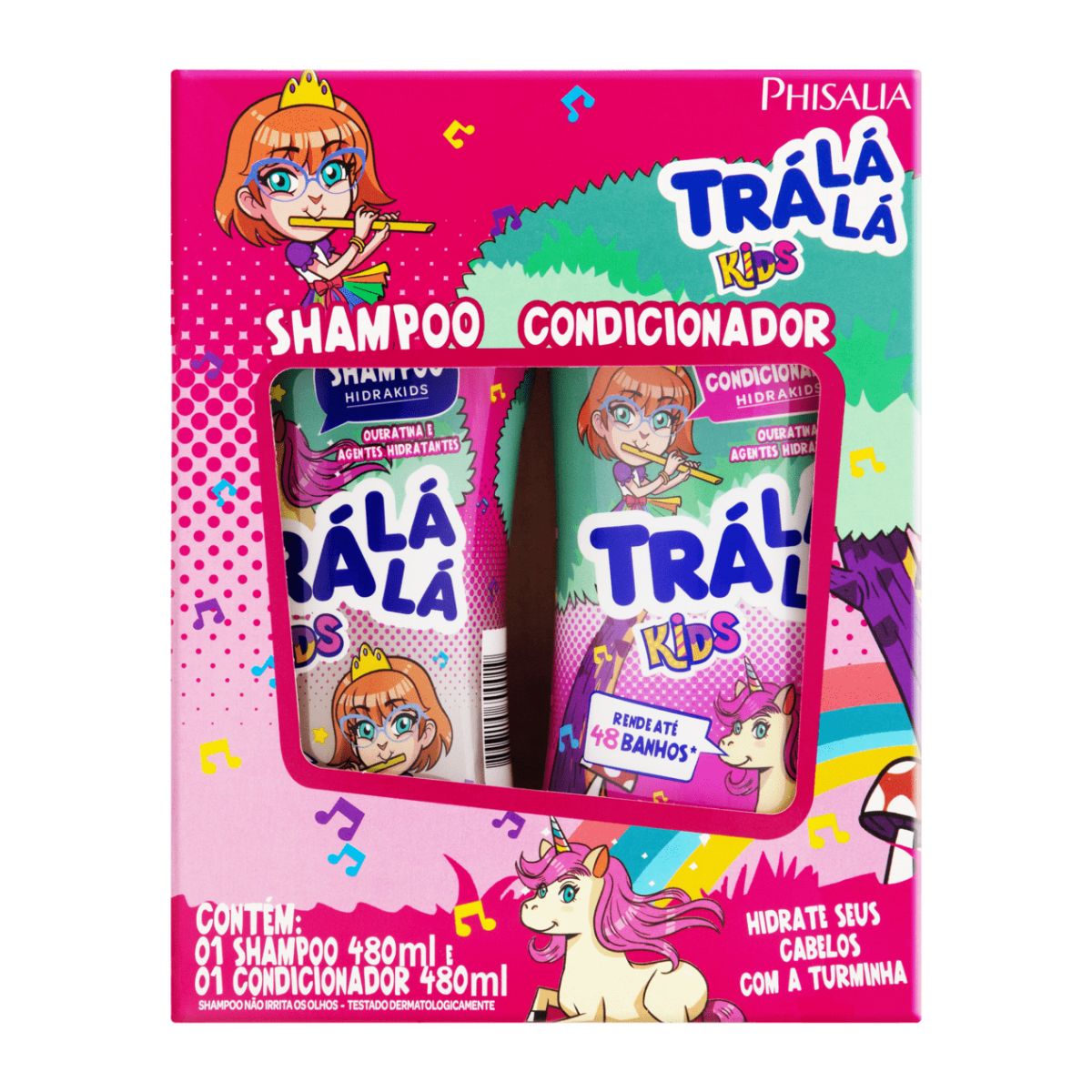 Shampoo Tralala Hidrakids 480ml + Condicionador Tralala Hidrakids 250ml