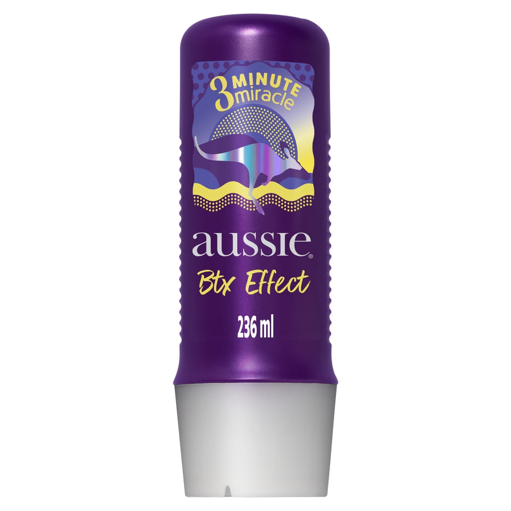 Creme de Tratamento Capilar Aussie 3 Minutos Milagrosos Btx Effect Fios Nutridos e Alinhados 236ml