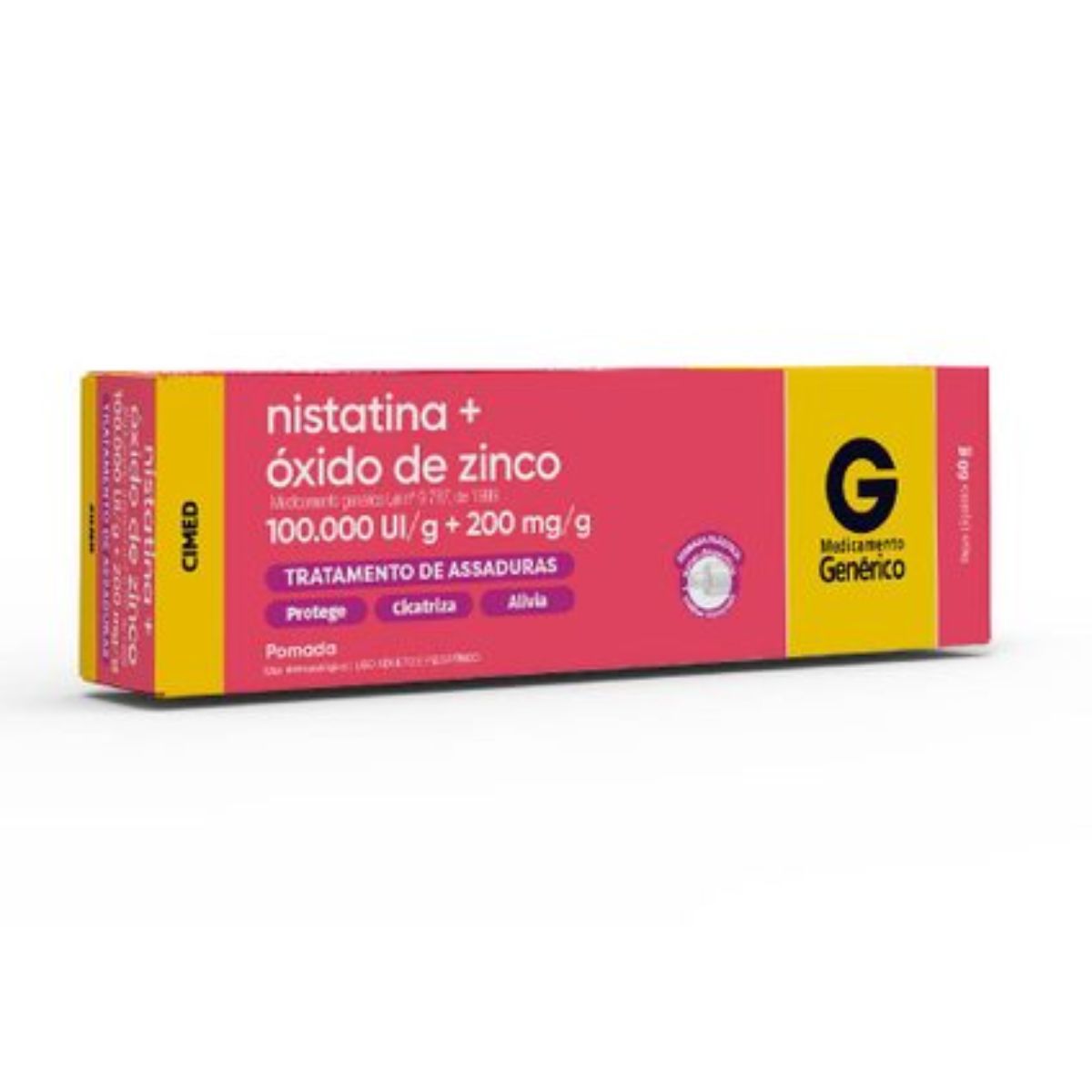 Nistatina + Óxido de Zinco Pomada para Assadura 60g Genérico Cimed