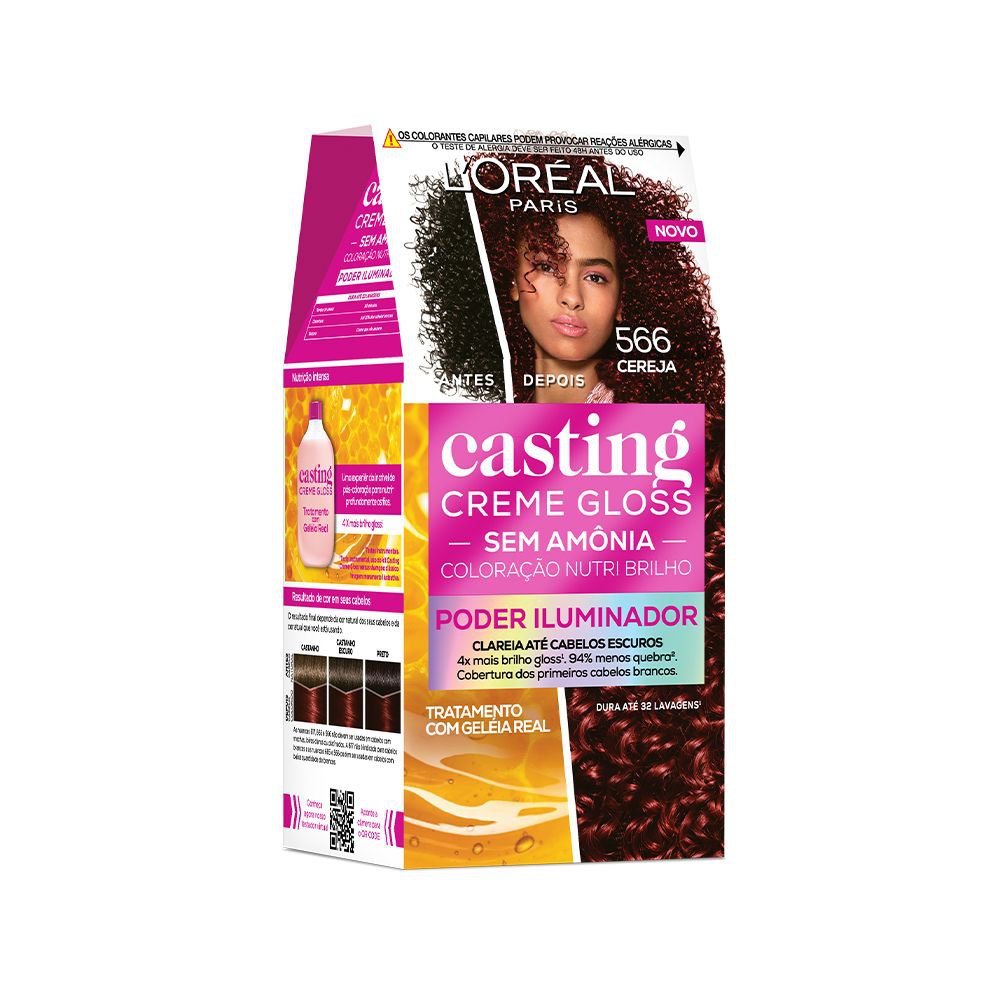 Tinta De Cabelo Casting Creme Gloss De L’oréal Paris 566 Cereja 246g