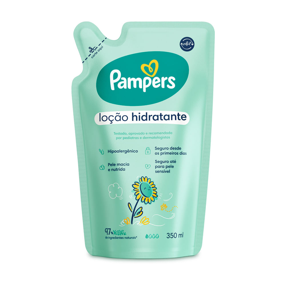 Loção Hidratante Infantil Pampers Bebê Girassol Hipoalergênica 350ml