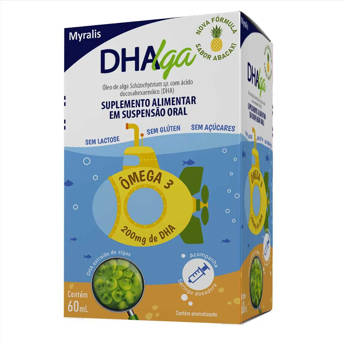 Ômega 3 DHAlga Abacaxi 60ml