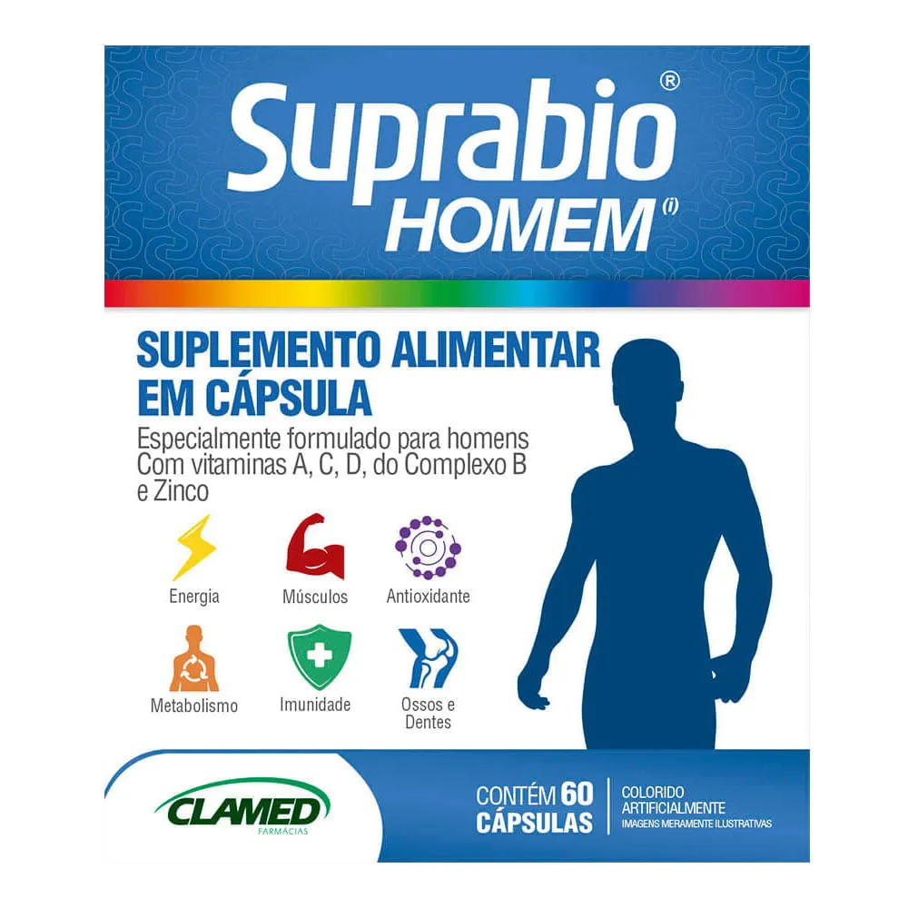 Suplemento Alimentar Suprabio Homem 60 Cápsulas