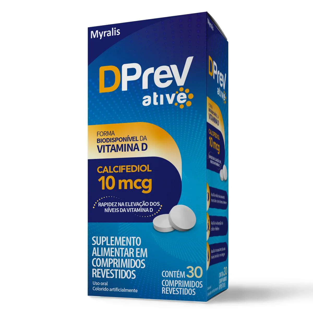 Vitamina D 10mcg DPrev Ative 30 comprimidos