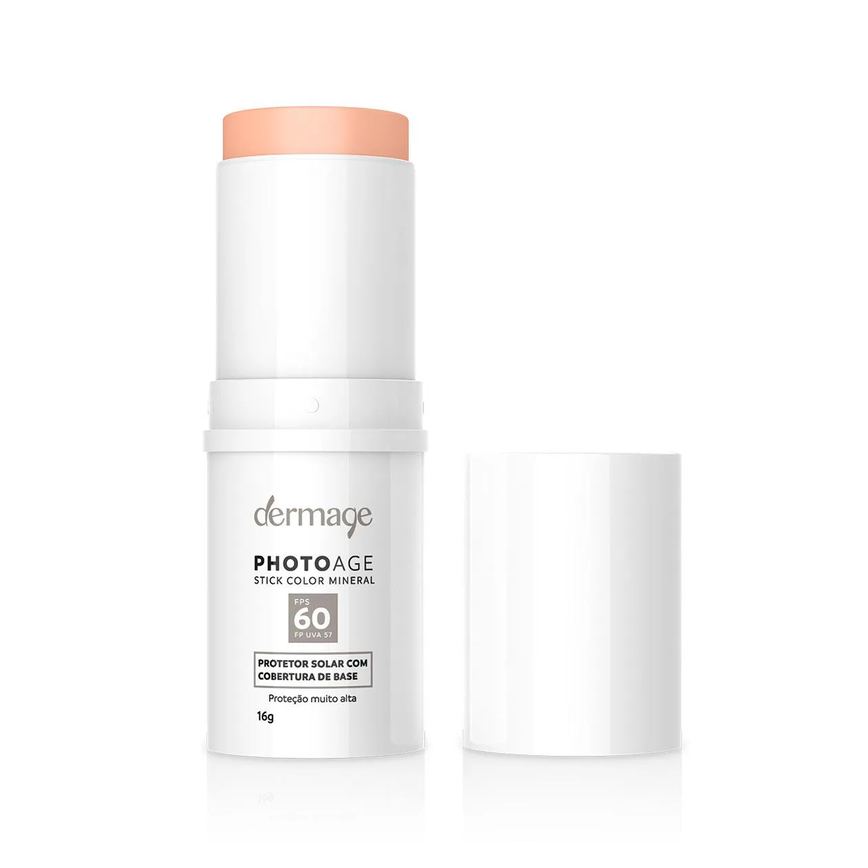 Protetor Solar Facial em Bastão Dermage Photoage Color Mineral FPS 60 Claro 16g