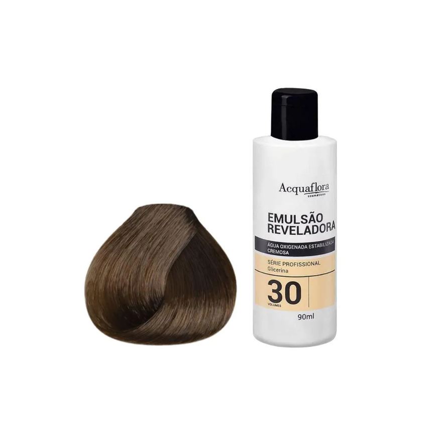 Kit Coloração Acquaflora Permanente 8.3+Água Oxigenad 30vol