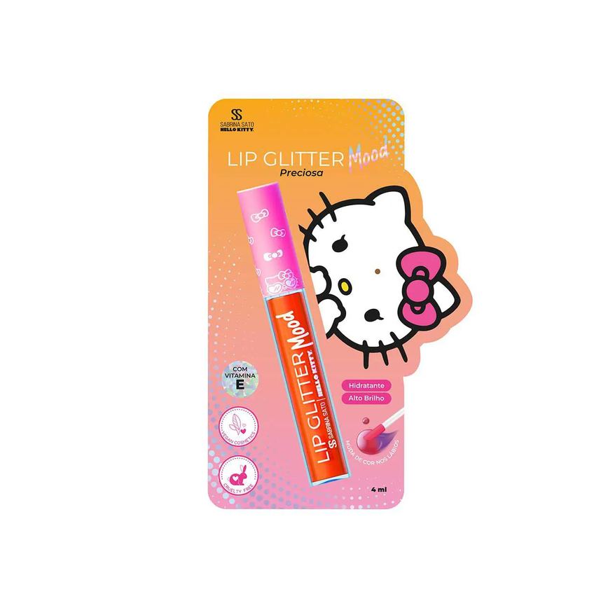 Lip Glitter Mood Sabrina Sato Hello Kitty - Preciosa 4ml
