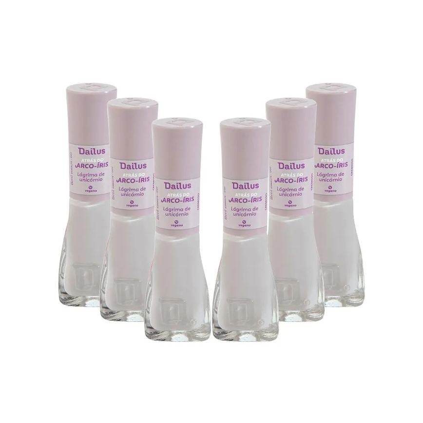 Kit Esmaltes Dailus Cremoso Coleção Atras do Arco Íris - Lagrimas de Unicórnio (6 Unidades)