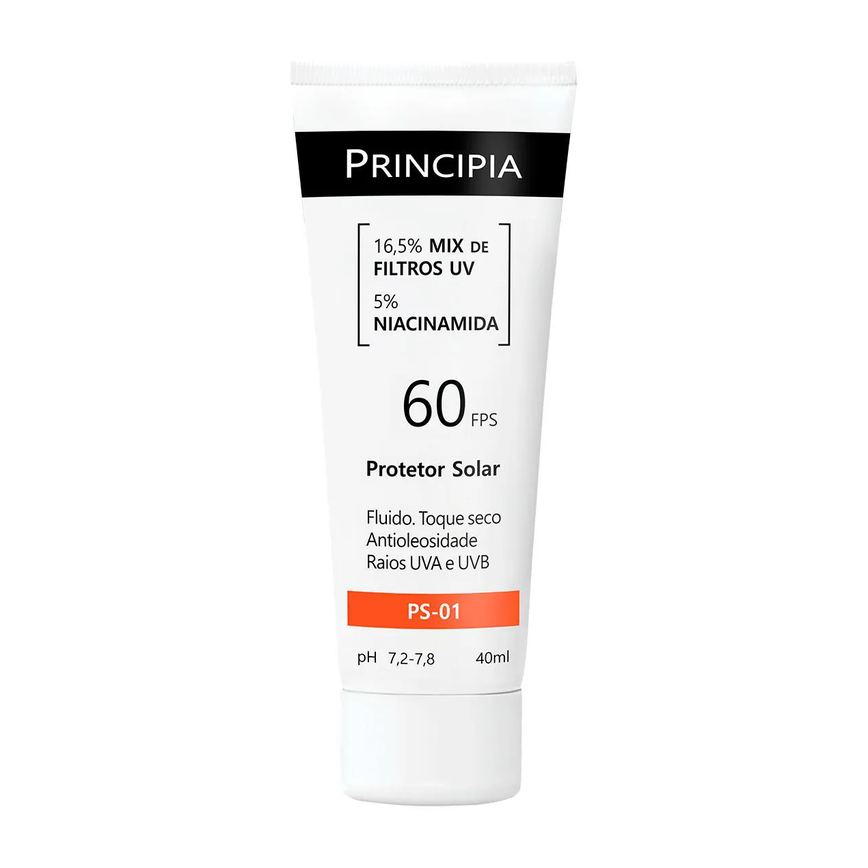 Kit Facial Principia Skincare Gel de Limpeza Suave GL-02 200ml + Sérum Anti-Idade Mix-02 30ml + Creme Hidratante CH-01 50g + Protetor Solar PS-01 FPS 60 40ml