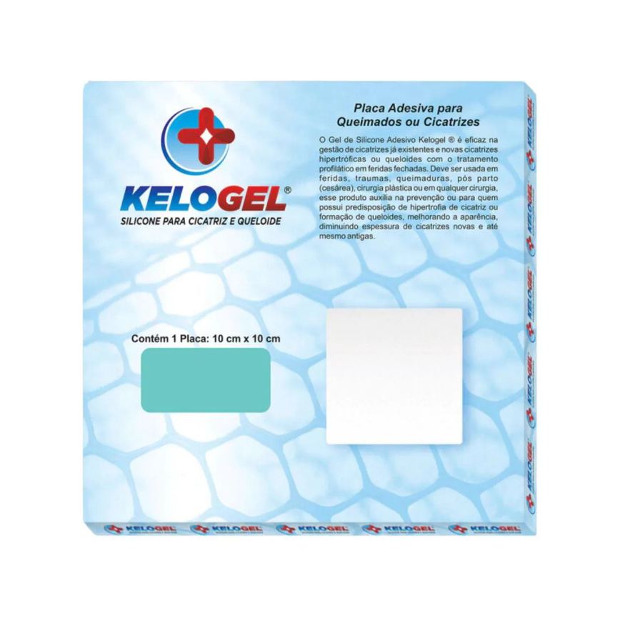 Placa de Silicone Queimados e Cicatriz 10x10cm Kelogel