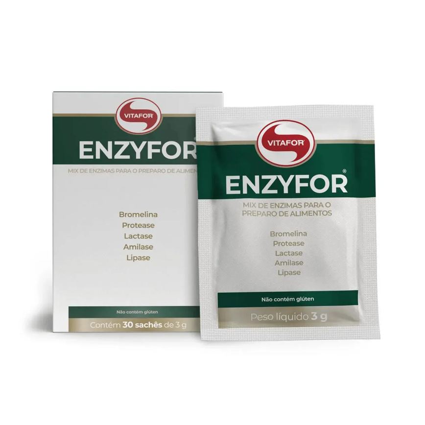 Enzyfor Mix 5 enzimas Digestivas 30 Sachês 3G Vitafor