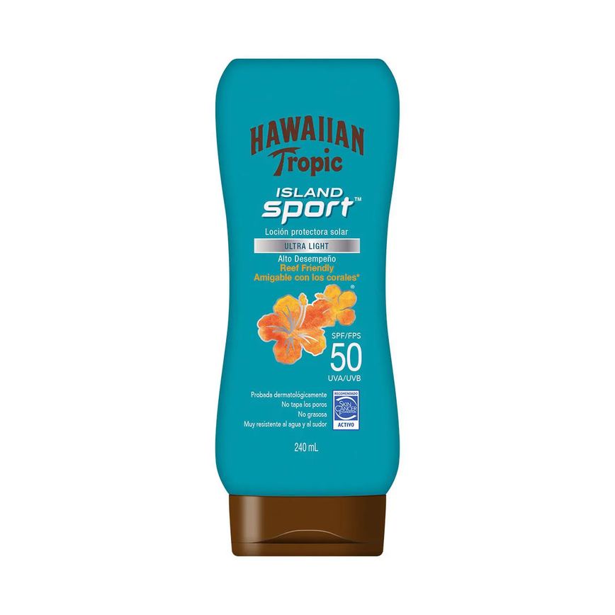Protetor Solar Hawaiian Tropic Island Sport FPS 50 loção 240ml