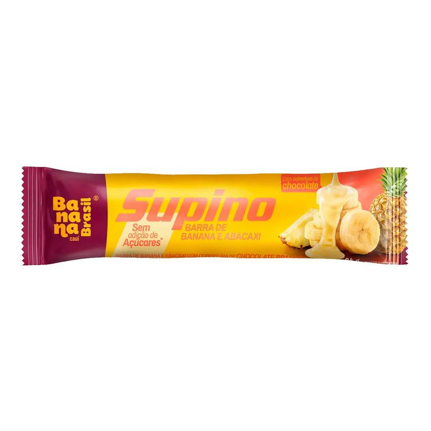 Barra de Frutas Supino Zero Banana e Abacaxi 24g