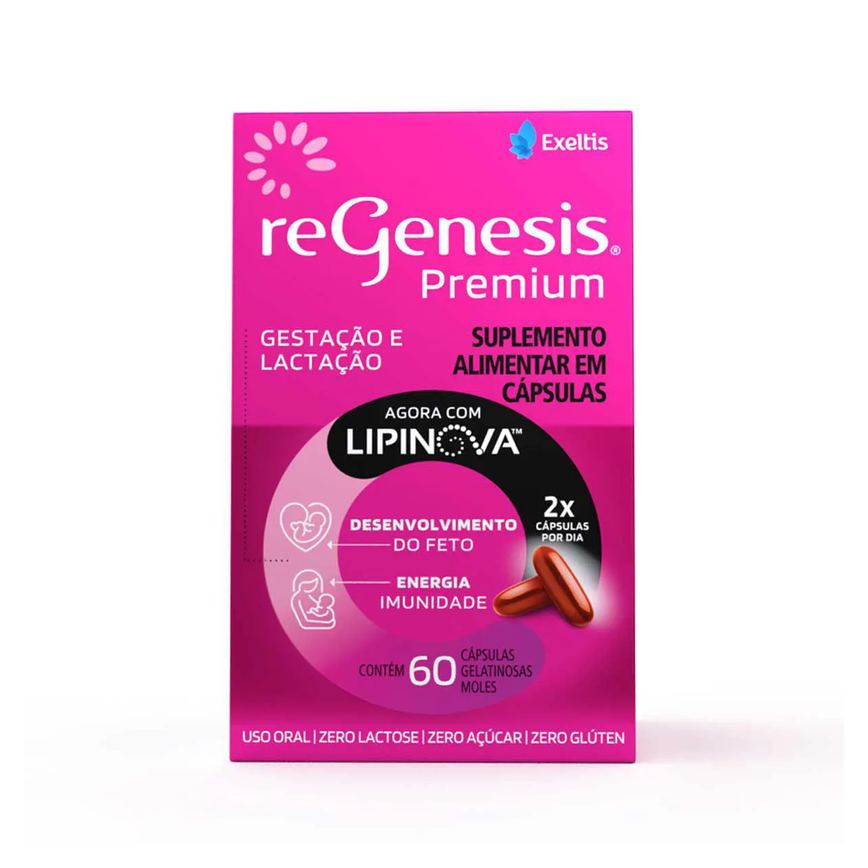 Polivitamínico ReGenesis Premium com Lipinova para Gestantes 60 cápsulas