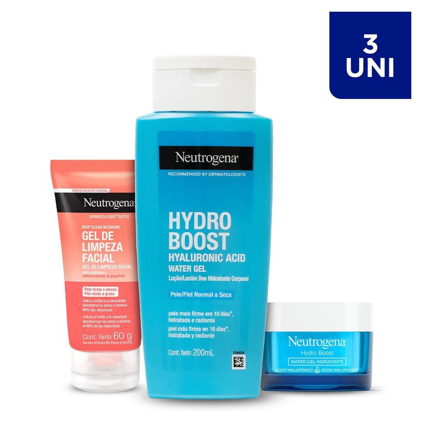 Kit Skincare Neutrogena Hydro Boost + Deep Clean