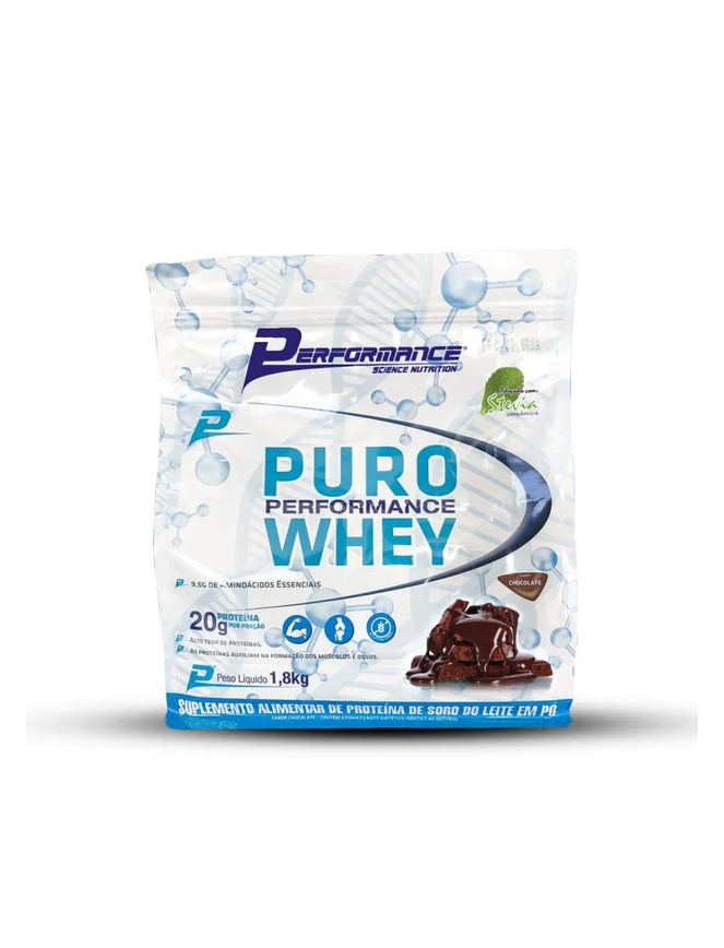 Whey Protein Concentrado Puro Whey 1,8Kg - Performance Nutrition Morango