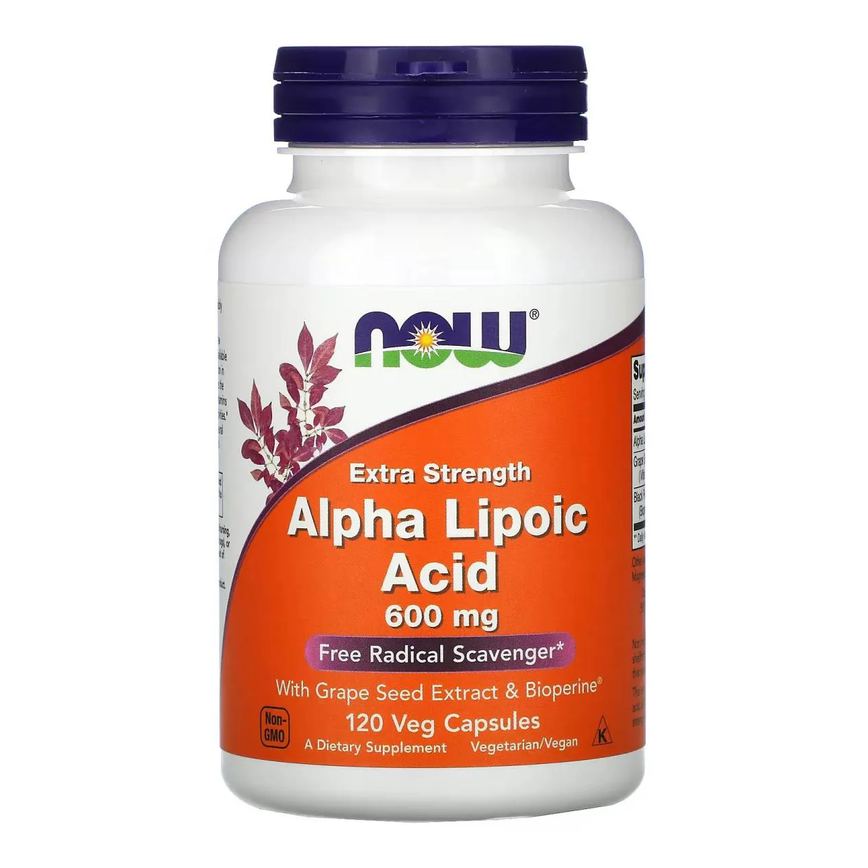 Acido Alpha Lipoico 600mg 120 Capsulas - Now Foods