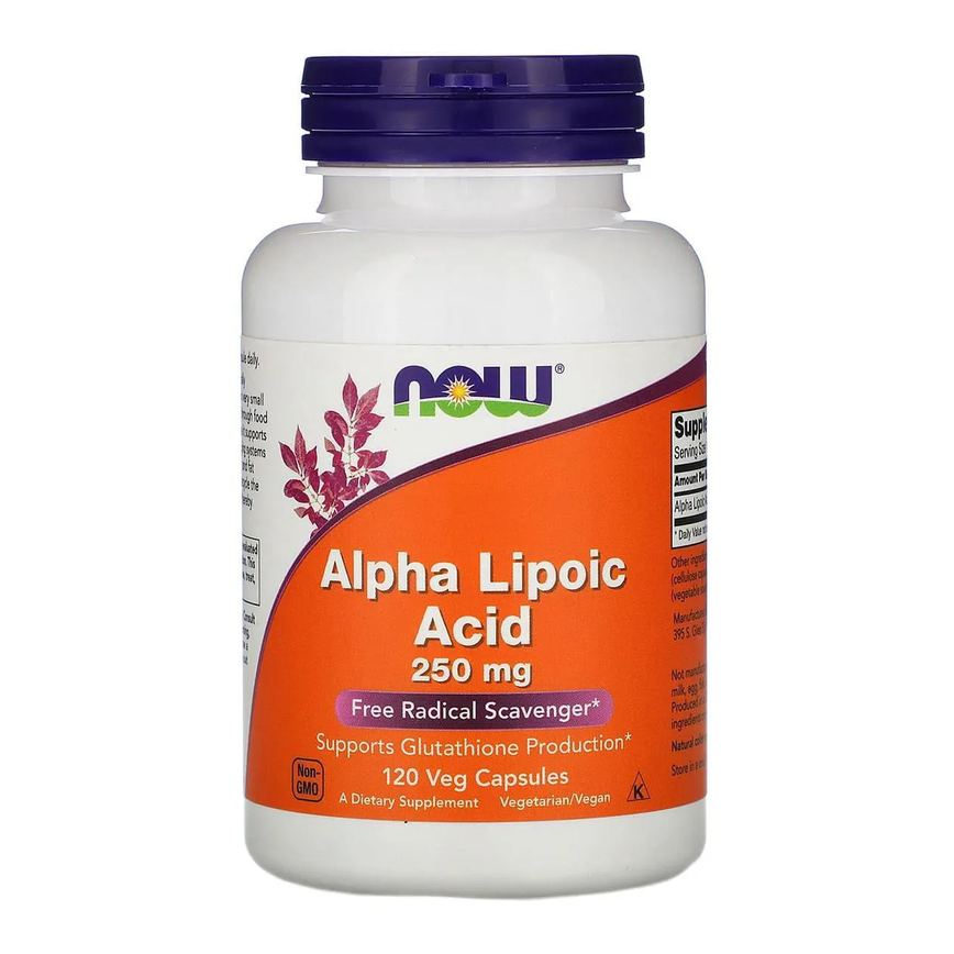 Acido Alpha Lipoico 250mg 120 Cápsulas - Now Foods