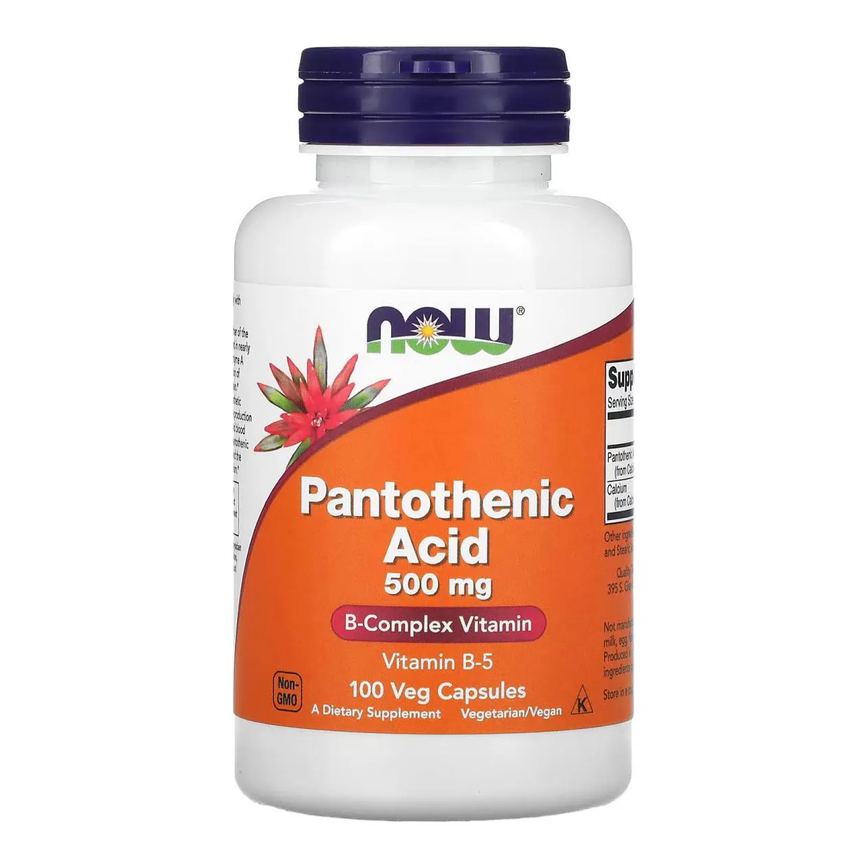 Ácido Pantotenico 500mg 100 Capsulas Veganas - Now Foods