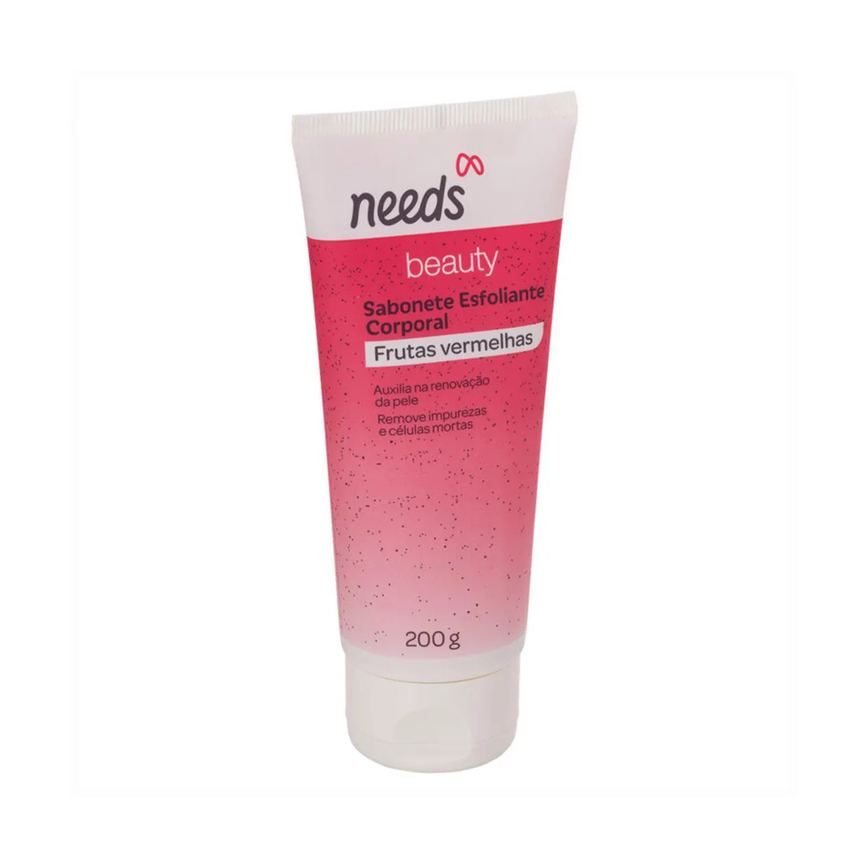 Sabonete Esfoliante Needs Beauty Frutas Vermelhas 200g