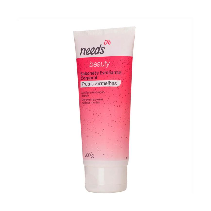 Sabonete Esfoliante Needs Beauty Frutas Vermelhas 200g
