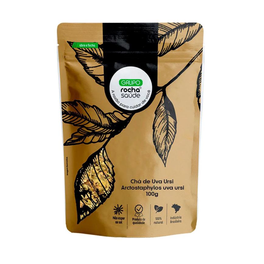 Chá de Uva Ursi - Arctostaphylos Uva Ursi - 100G