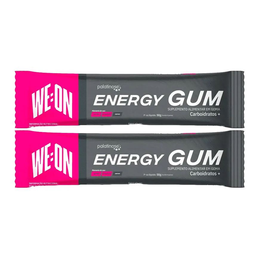 Kit 2X Energy Gum 50g Cada We:On - Framboesa