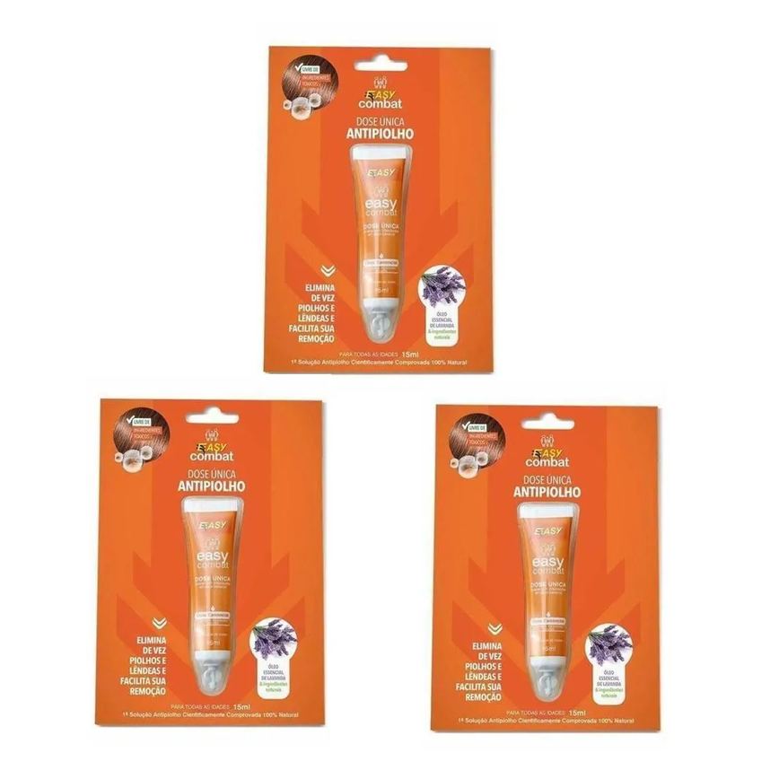 Easy Care Combat Dose Única Antipiolho 15ml (kit 03un)