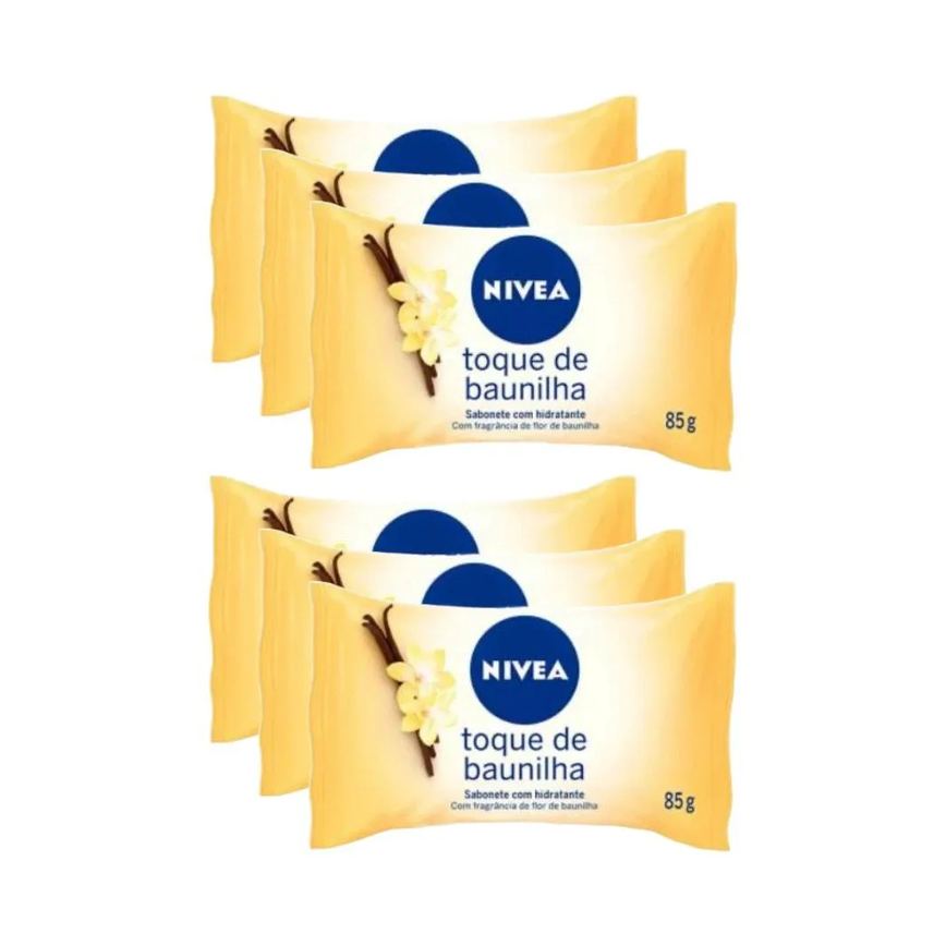 Kit Sabonete Nivea Baunilha 85g C/6un
