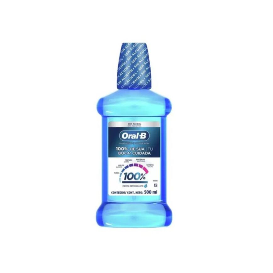 Antisséptico Bucal Oral-b 100% Menta Refrescante 500ml