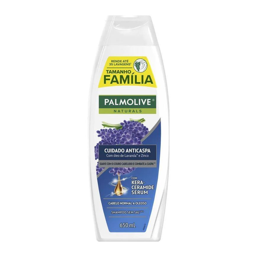 Shampoo Tamanho Grande Palmolive Naturals Anticaspa Lavanda 650ml