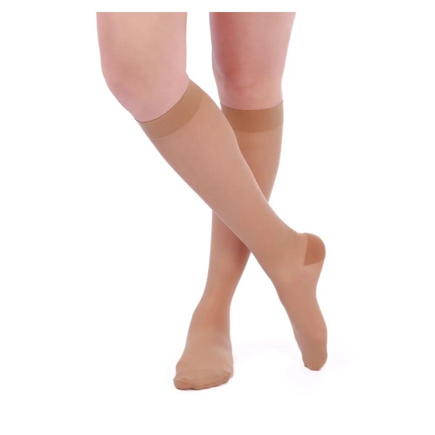 Meia Sigvaris 3/4 782B Ever Sheer 20-30 Mmhg Ponteira Fechada M3 Natural