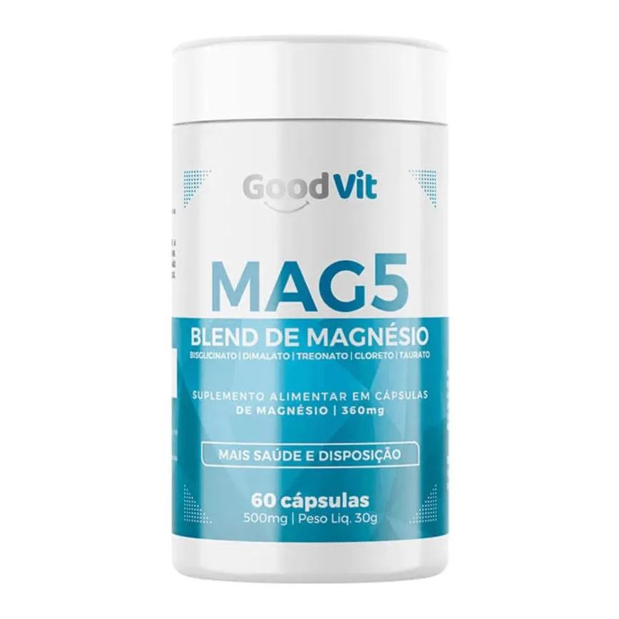 Mag5 Blend de Magnésio 500Mg C/60 cápsulas - Good Vit