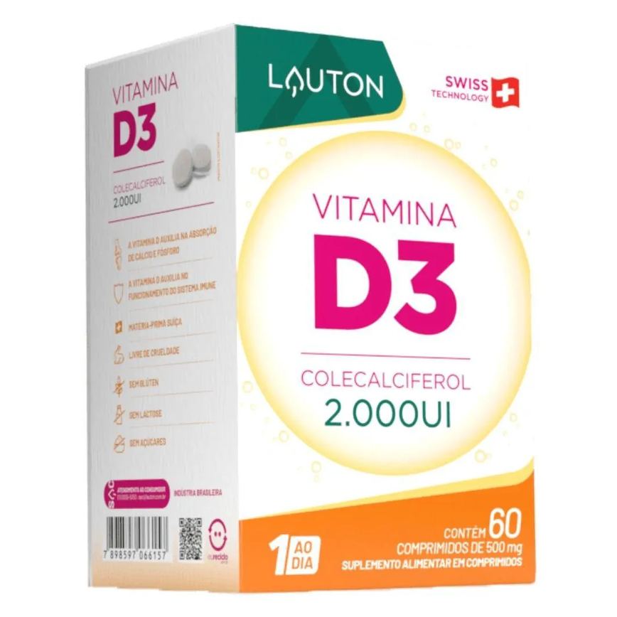Vitamina D3 2000ui 60 comprimidos - Lauton