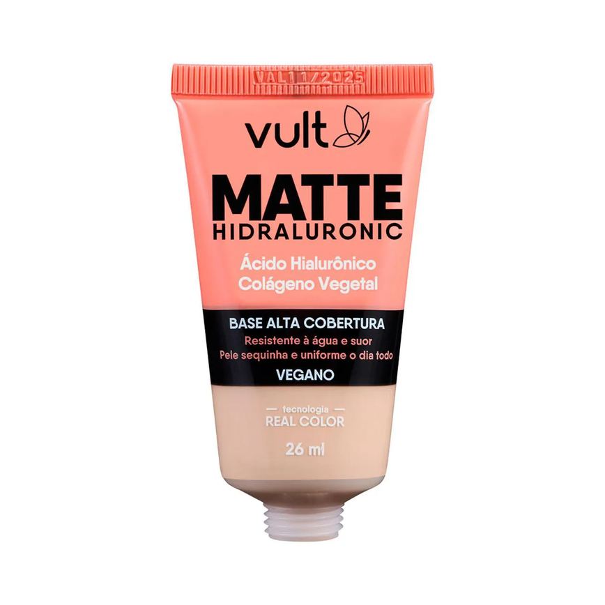 Base Líquida Vult Hidraluronic Matte 26ml - Cor V120