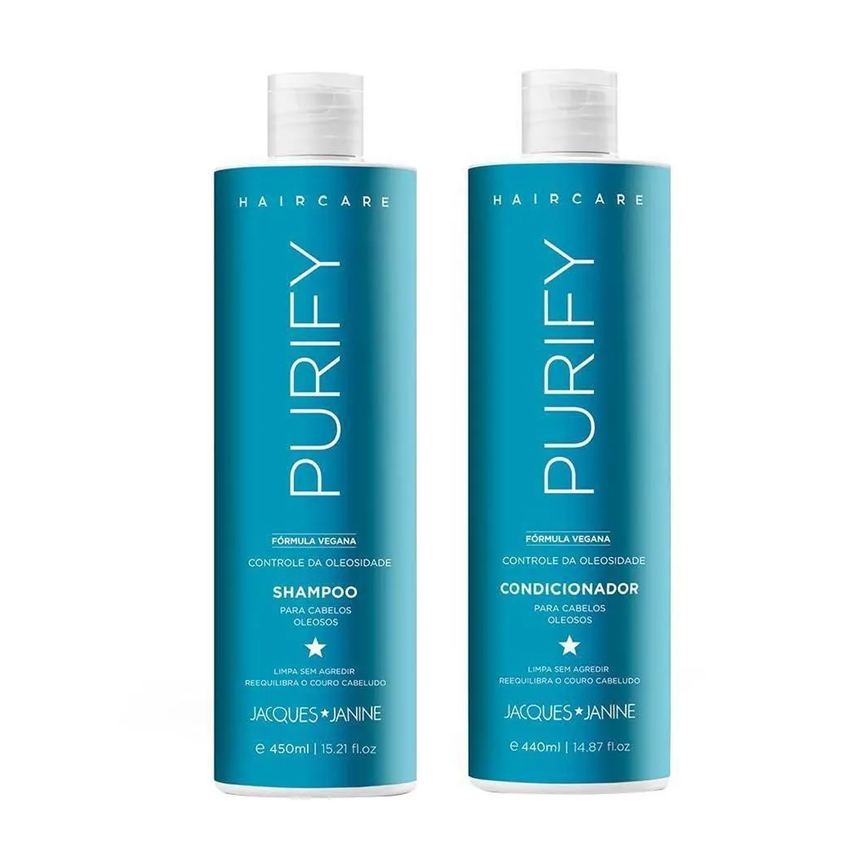 Kit Shampoo E Condicionador Jacques Janine Hair Care Purify