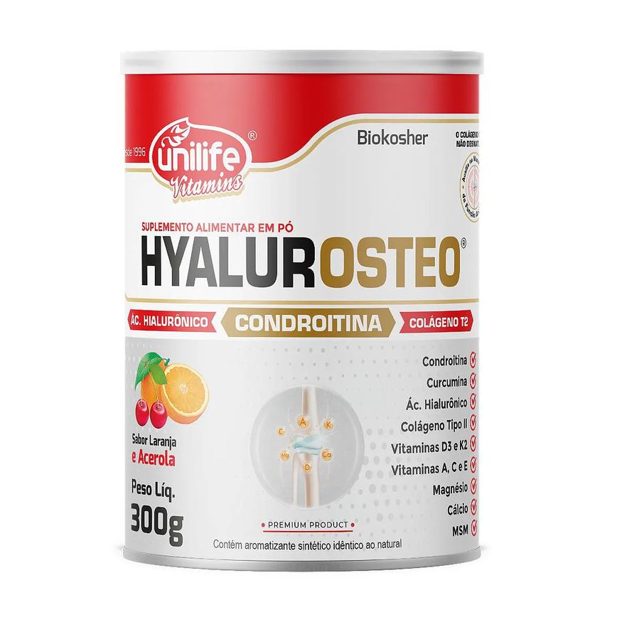 Hyalurosteo + Condroitina Solúvel / Sabor Lar / Acer. 300 G