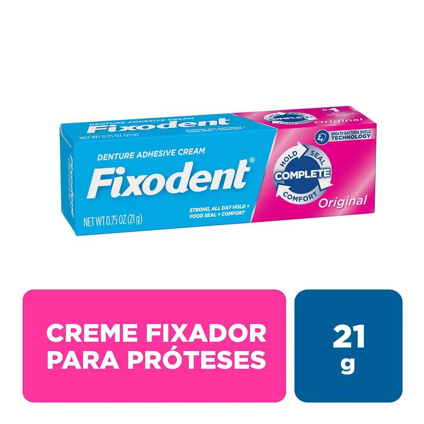 Creme Fixador de Dentadura Fixodent Original com 21g