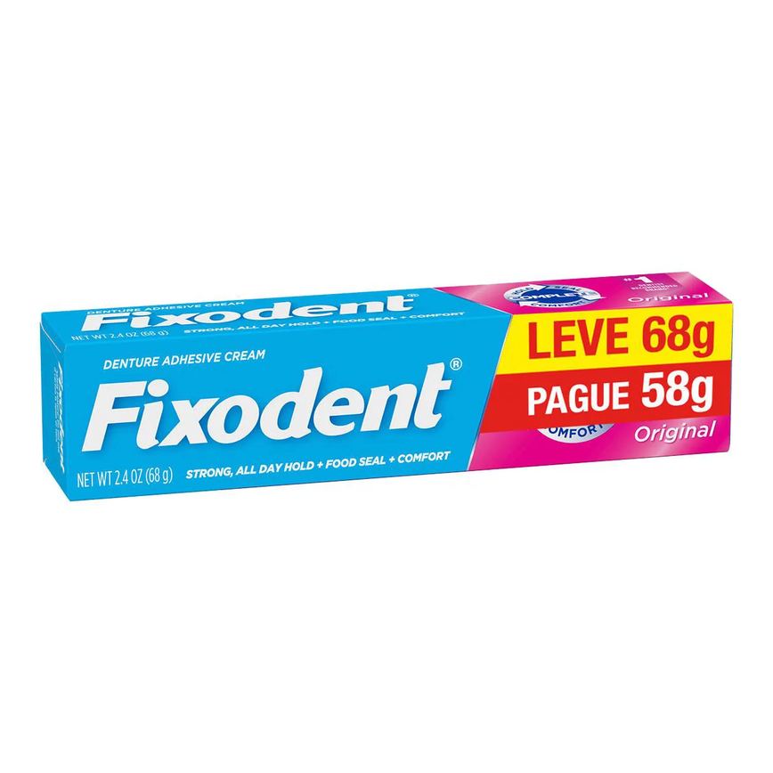 Creme Fixador de Dentadura Fixodent Original 68g