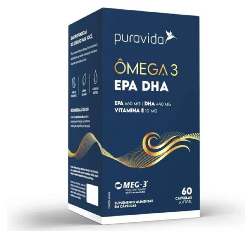 Ômega 3 Epa Dha - Vit. e - 1.411mg de Ômega 3 - 60 Softgel